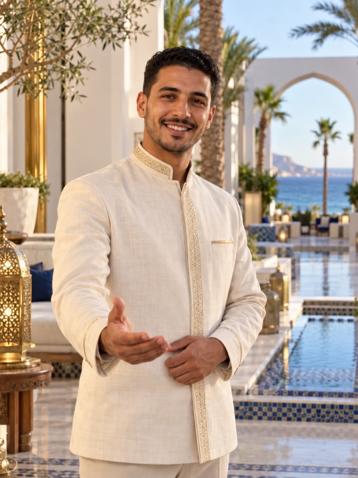 Our host welcoming guests
